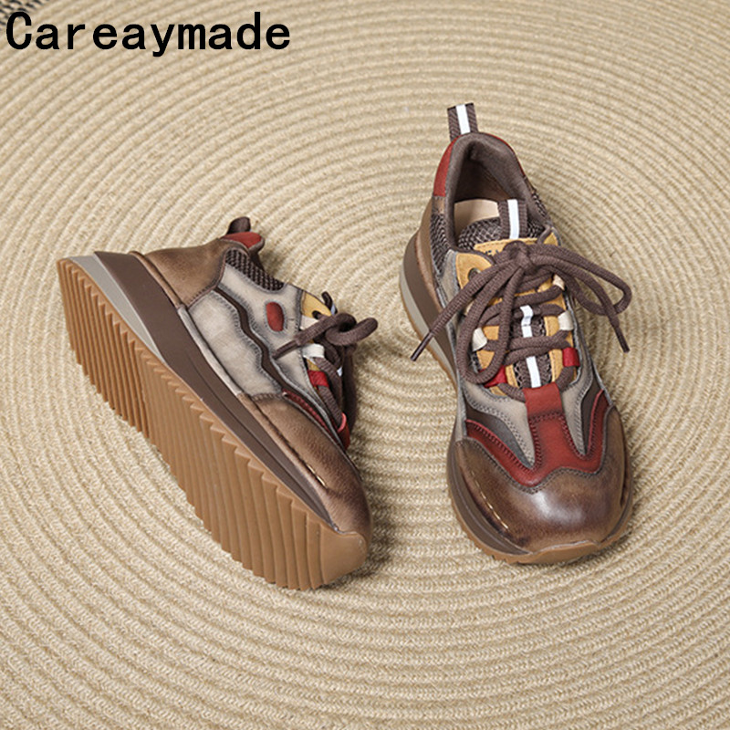 Leather Sneaker Care Kit - Careaymade-Koe Echt Leer Vrouwen Enkellaarsjes Lente