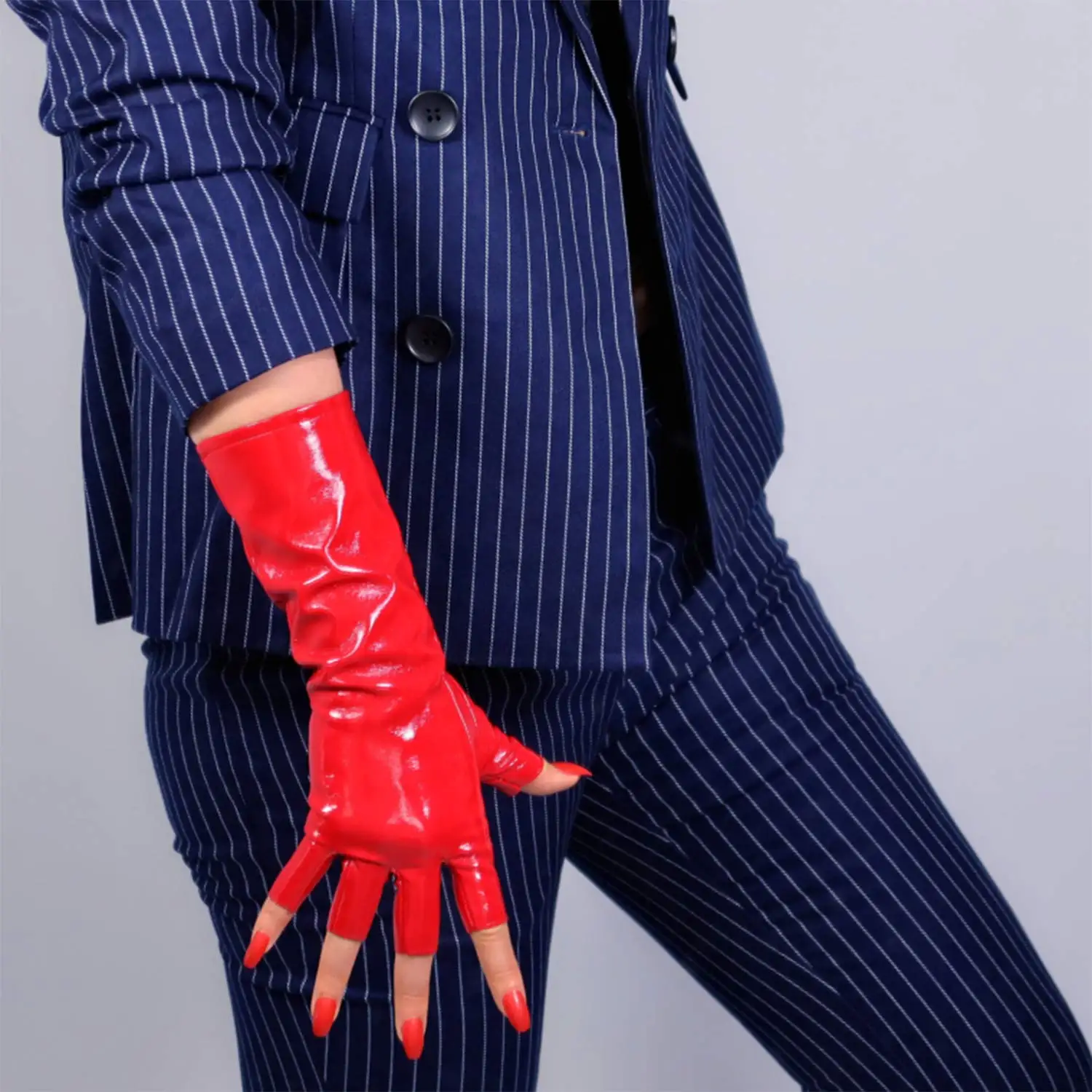 Dames Shine Red HALF FINGER LA - Patent Leather Shine recensie en prijs