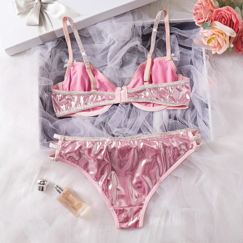 Roze sexy lingerie glanzende v - Patent Leather Shine recensie en prijs