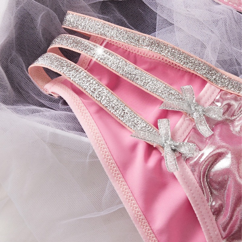 Roze sexy lingerie glanzende v - Patent Leather Shine recensie en prijs
